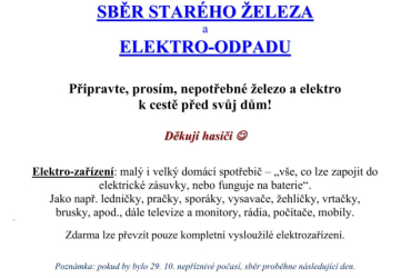 Sběr starého železa a elektroodpadu